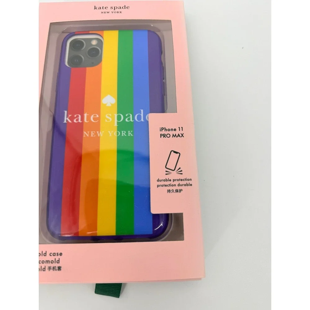 Kate Spade iPhone 11 Pro Max Case Rainbow Spectrum Logo‎ NEW